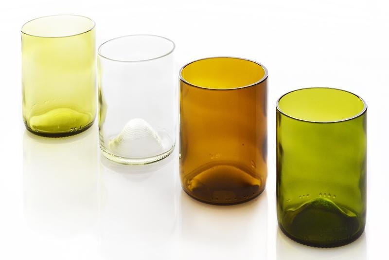純粹四色玻璃杯-公平貿易 - 杯/玻璃杯 - 玻璃 多色