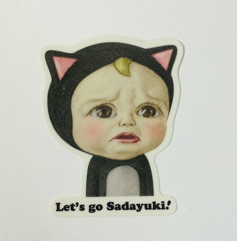 Mini sticker / Let's go Sadayuki / cry - Stickers - Other Materials 