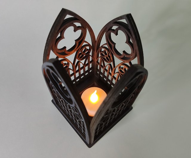 Candle Holder Laser Cut Lamp Plywood Tea Light Lantern Votive -  Hong  Kong