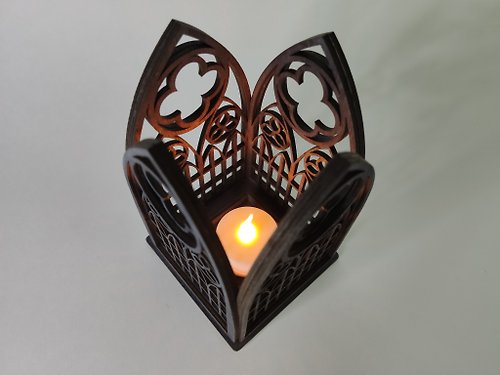 WoodAtmosphere Gothic home decor, Gothic Candles Holder, Gothic tealight holder