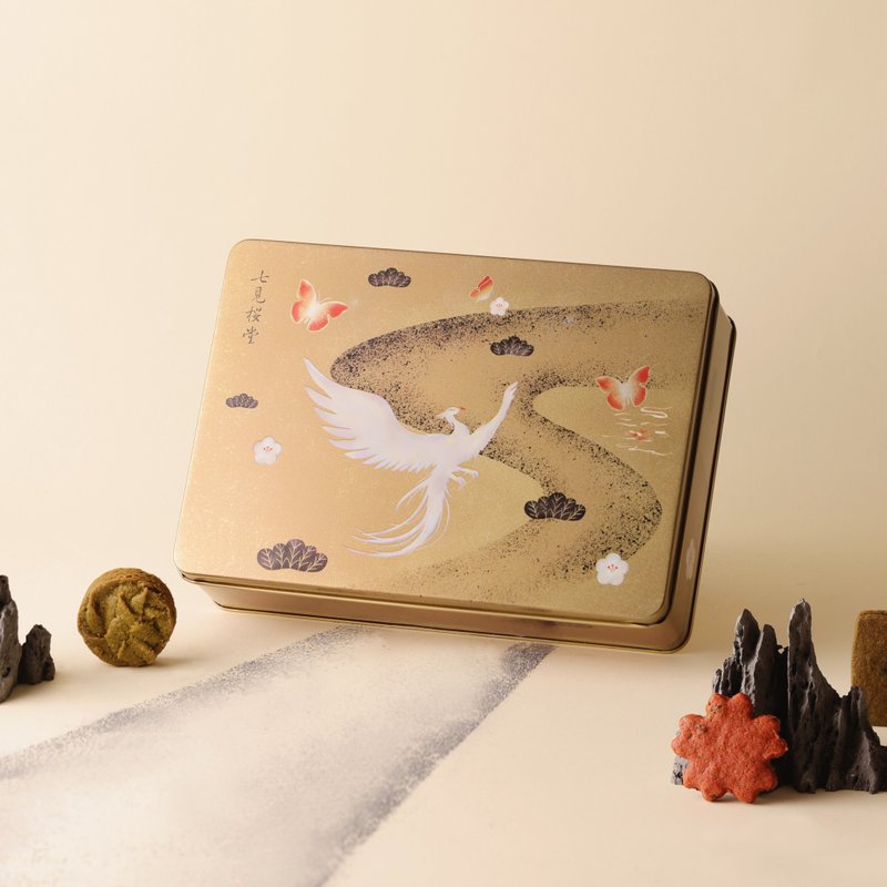 [New Year Gift Box Pre-Order] Qiongfengzhifei - Comprehensive biscuit maki-painted iron box - คุกกี้ - อาหารสด 