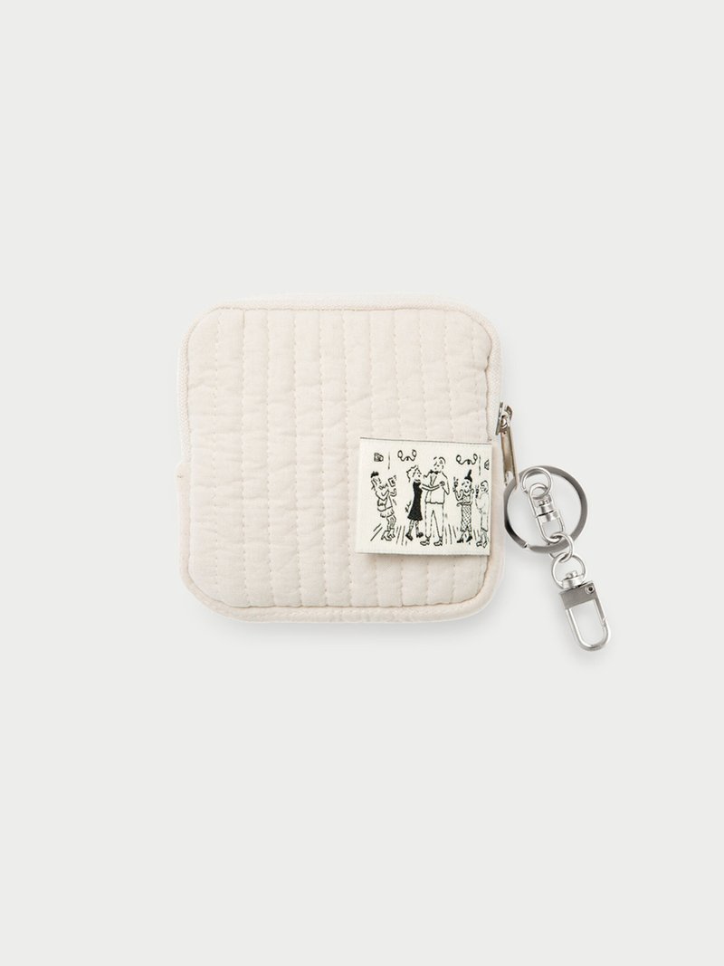 Micro Keyring pouch (Vanilla) - Keychains - Cotton & Hemp White