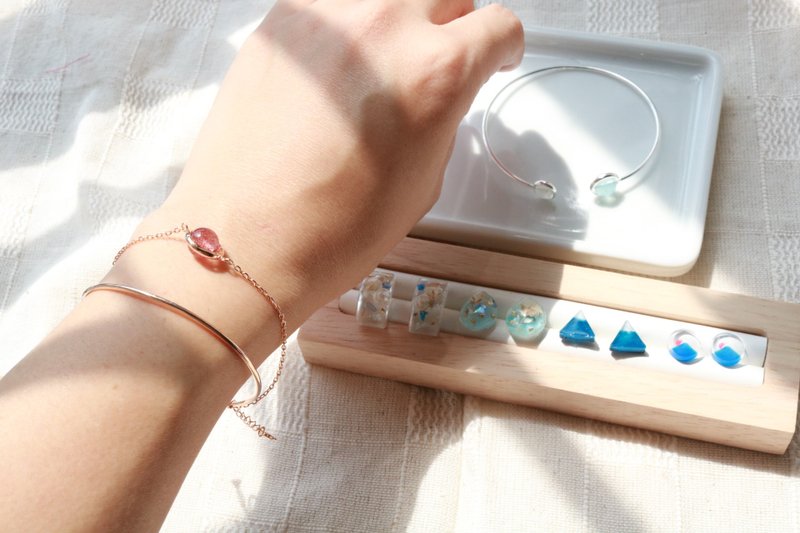 [Blessing Bag Privilege]-Optional natural stone bracelet + two random earrings into the set - Bracelets - Sterling Silver Multicolor