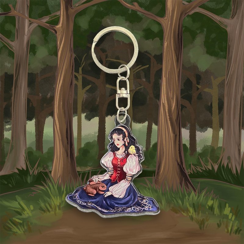 Key Chain Schneewittchen - 鑰匙圈/鑰匙包 - 壓克力 多色