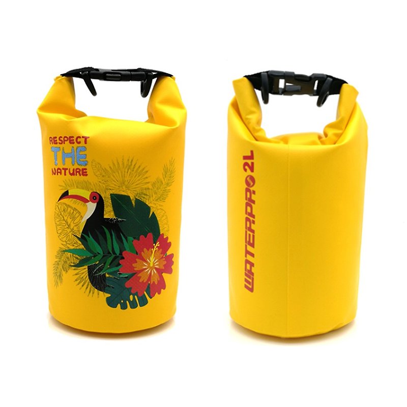 WATERPRO - スポーツ、サーフィン、ビーチでの使用に適した 2L ミニポータブル収納防水バッグ (イエロー) - ショルダーバッグ - 防水素材 イエロー