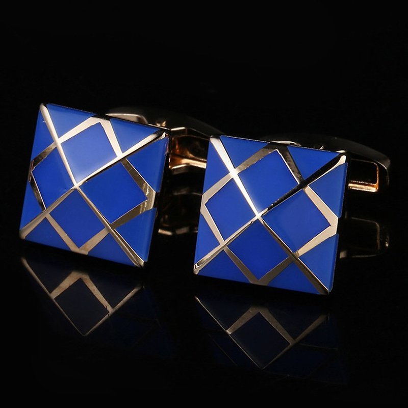 Kings Collection Fashion Blue French Cufflinks KC10046a Blue - Cuff Links - Other Metals Blue