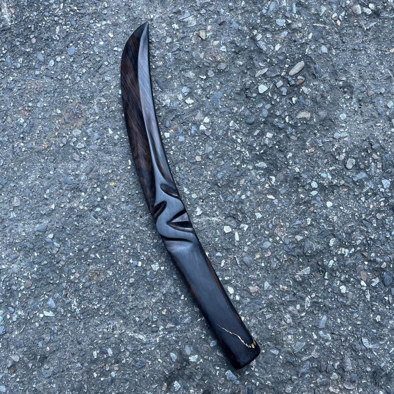 I Sell Swords | Demonic Blade | Guang Qi Yu Huo | Artistic Wooden Sword | Handmade Wooden Sword | Dagger | Demonic Sword Paperweight - Items for Display - Wood Black