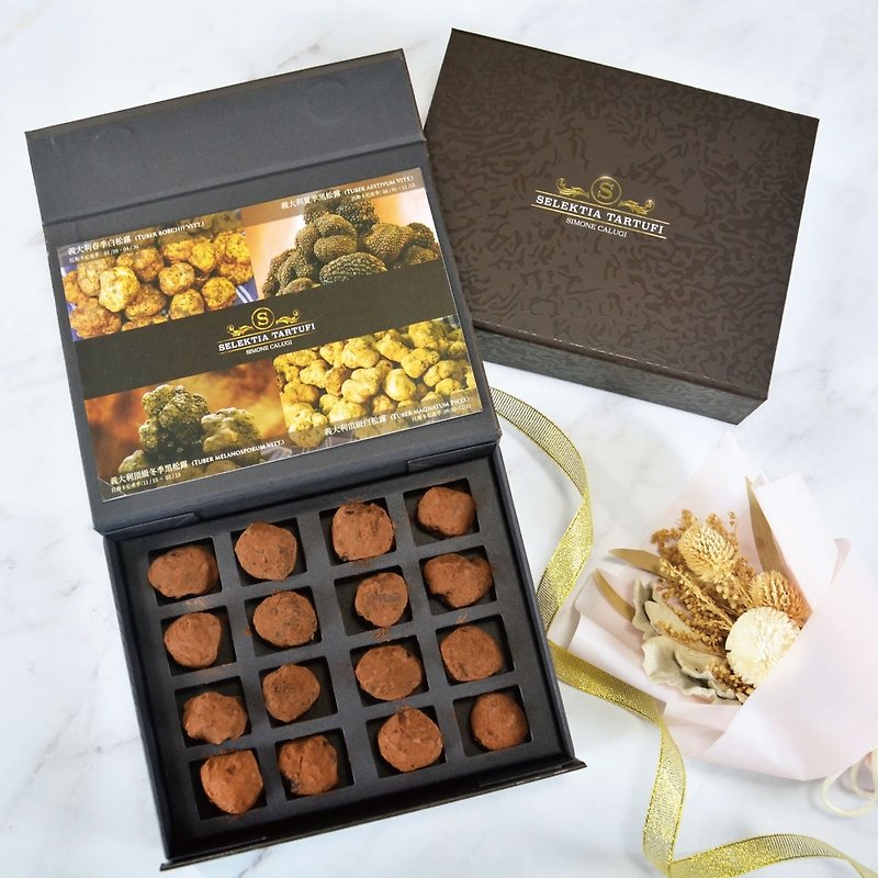 【4u4U】SELEKTIA rough diamond black truffle chocolate gift box 16 pieces (including truffles) - Chocolate - Fresh Ingredients 