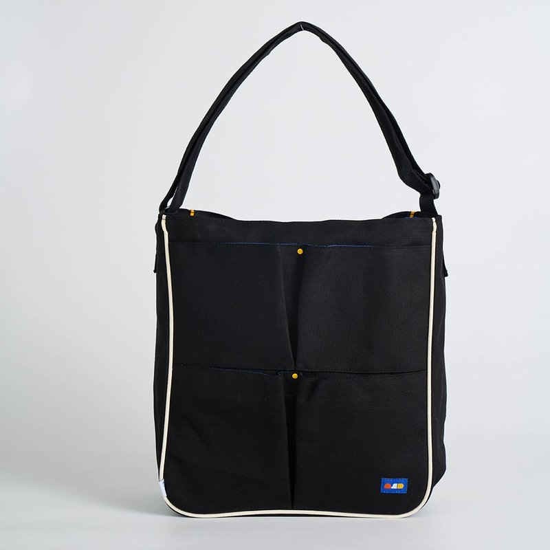 Tote Series 3 – GoBig / Black color made from canvas fabric - 其他 - 其他材質 黑色