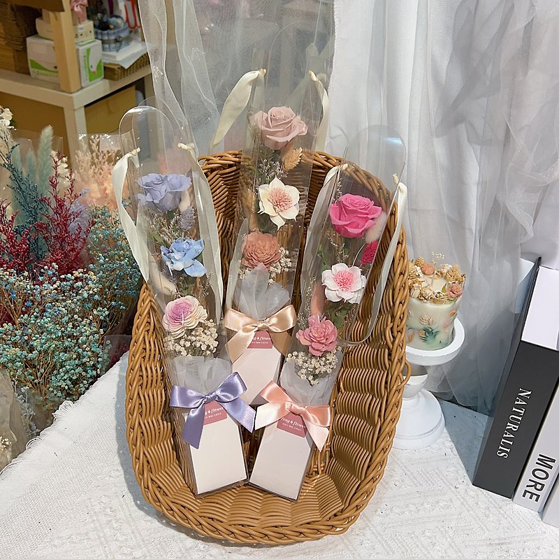FengFlower [Suite Box Bouquet] Dried Flowers/Preserved Flowers/Gifts - ช่อดอกไม้แห้ง - พืช/ดอกไม้ 