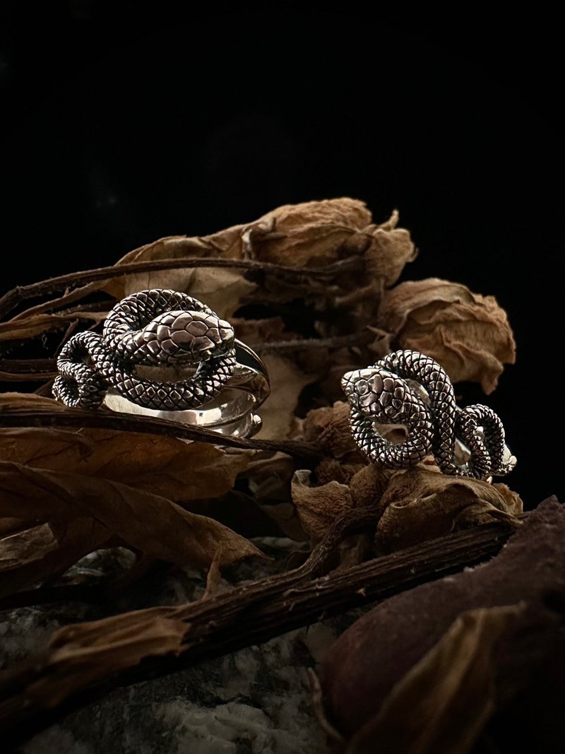 [Valentine's Day Gift] Rain Snake/Ring/Sterling Silver/Snake - แหวนทั่วไป - เงินแท้ สีเงิน