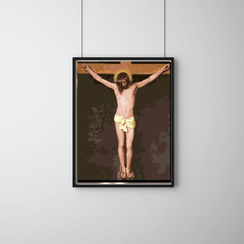 Crucifixion figure creative digital oil painting【Sales list】 - Illustration, Painting & Calligraphy - Other Materials 