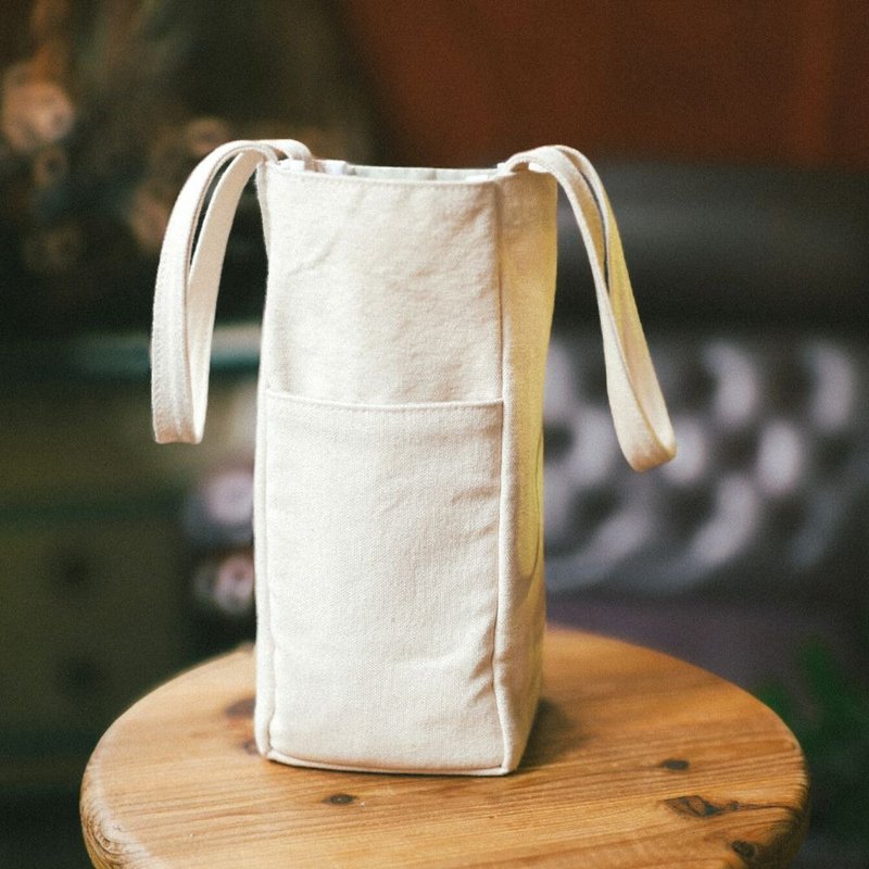 [Stand firm bag] Eco-friendly cup bag/ice cup bag/insulated bottle bag/drink cup bag/canvas bag - Beverage Holders & Bags - Cotton & Hemp Khaki