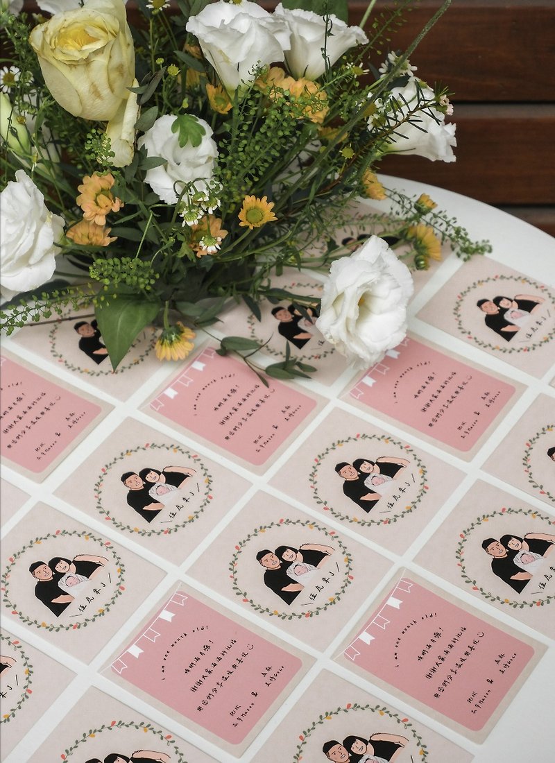 カスタマイズされた写真カード/ケーキの写真カード/結婚式の写真カード/招待状 - 招待状 - 紙 