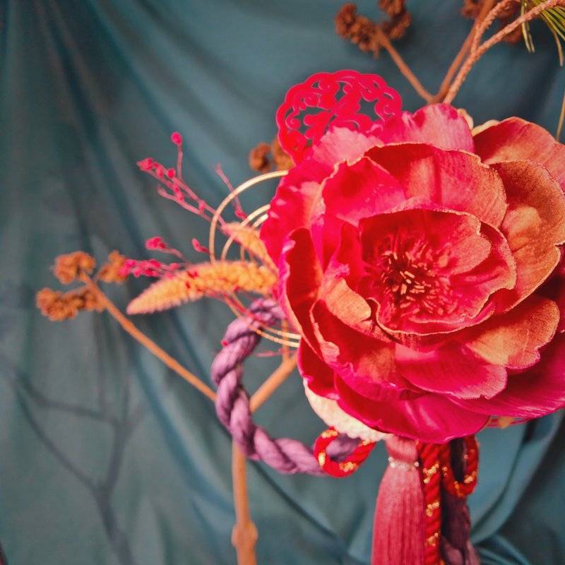滿福/注連繩/永生花/日本水引線/乾燥花/ - 乾燥花/永生花 - 其他材質 