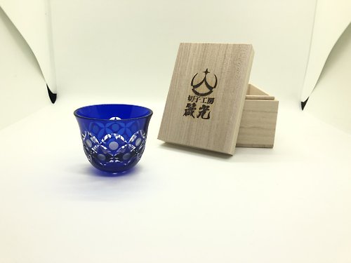 kirikoshinkou~japanese cut glass~ ぐいのみ・玉七宝