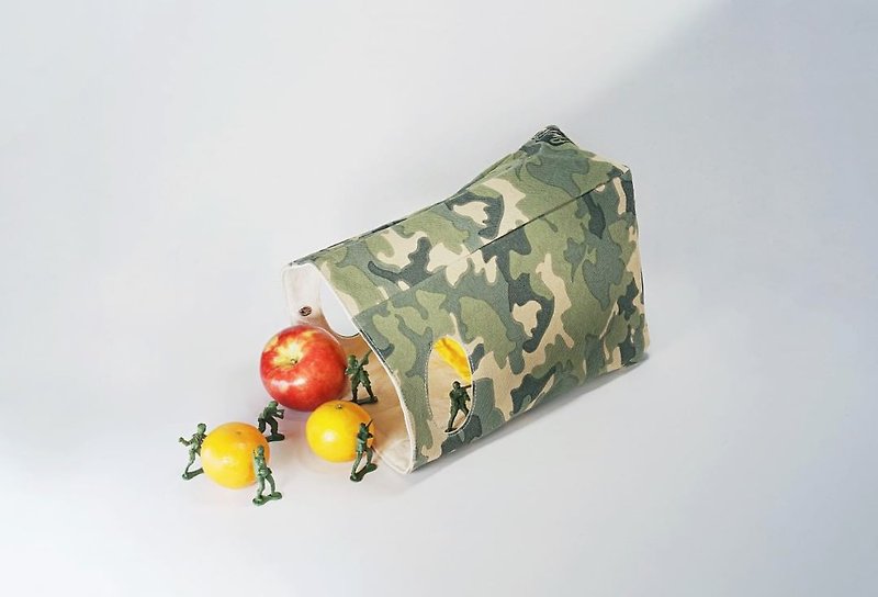 【Canadian Fluf Organic Cotton】Handbag--(Camouflage) - Handbags & Totes - Cotton & Hemp Green