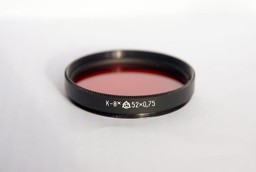 Russian photo K-8x 52mm red lens filter 52x0.75 52x0,75 USSR LZOS for Helios-44M-4 44M-5 44M-6