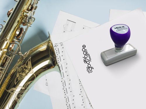 MICO Graphic Creation 音樂印章 薩克斯風 Saxophone 原子印、指法、樂理, 教學印
