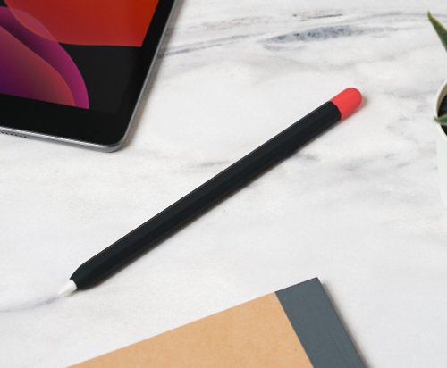 AHAStyle 官方品牌店 Apple Pencil 1代 超薄矽膠保護套 - 撞色款(附充電轉接頭防丟線)