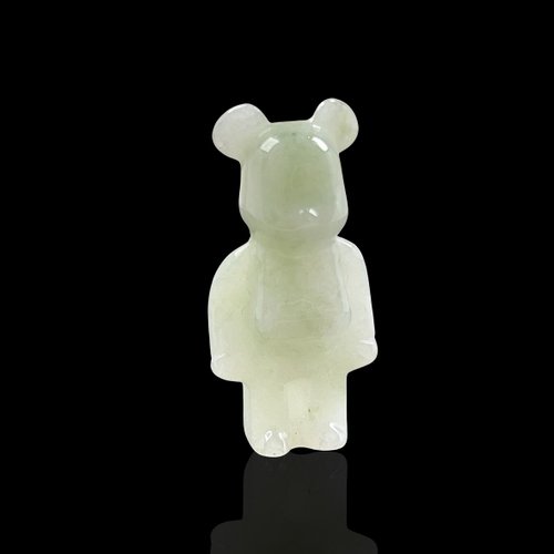 瓔珞翡翠 【熊熊玉見你】冰種翡翠可愛小熊項鍊擺飾 | 天然緬甸玉翡翠A貨
