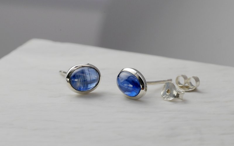 Kyanite Earrings - Expression ∣ Kyanite Studs - Expression (#3) - Earrings & Clip-ons - Gemstone 