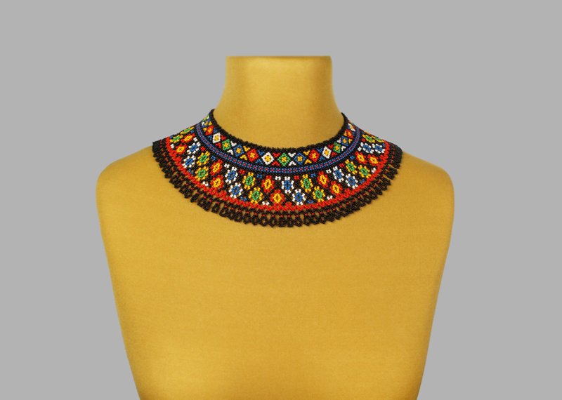 Colorful necklace statement jewelry for women - สร้อยคอ - แก้ว หลากหลายสี