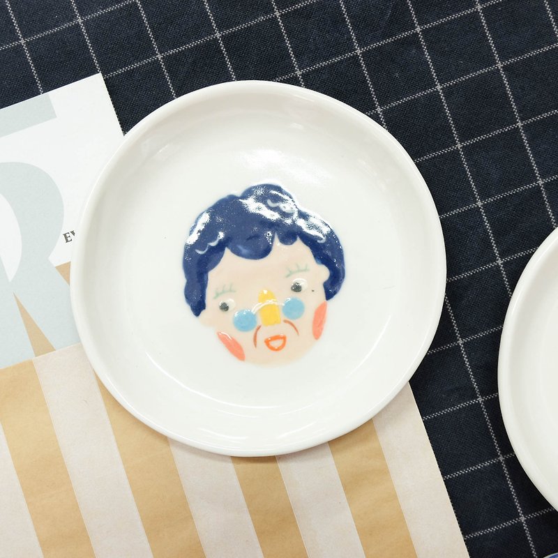 SAUCER PAINT CHARACTER - Coasters - Pottery Multicolor
