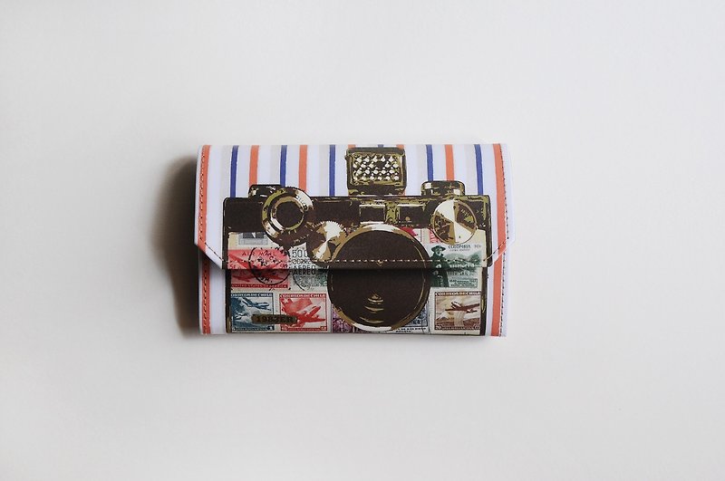 Handmade Paper Purse - Stamp Camera - กระเป๋าใส่เหรียญ - กระดาษ สีแดง