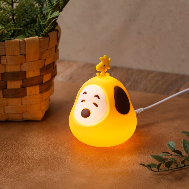 [The first choice for healing] Snoopy Mango Milk QQ Stress Relief Night Light (can be squeezed by hand) - ของวางตกแต่ง - ซิลิคอน สีเหลือง