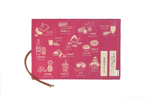 Place mat / beverage dessert / berry purple