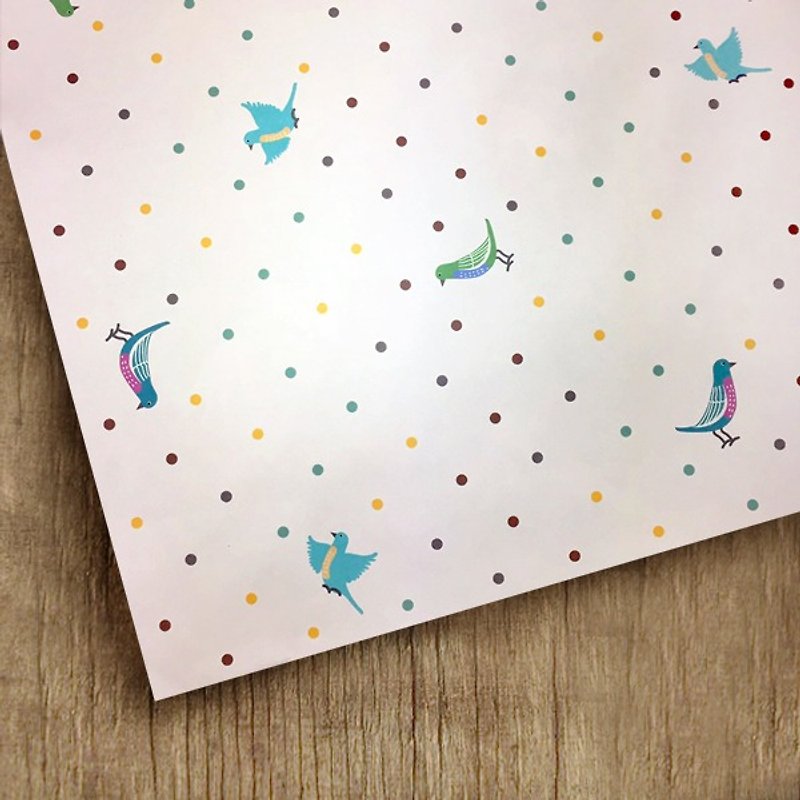 Uesugi Flower Customized Gifts/Little Birds Wrapping Paper - วัสดุห่อของขวัญ - กระดาษ สึชมพู