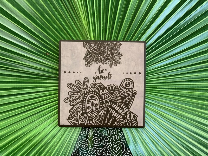 Zentangle Pattern Water absorption Insulated coaster - Coasters - Clay 