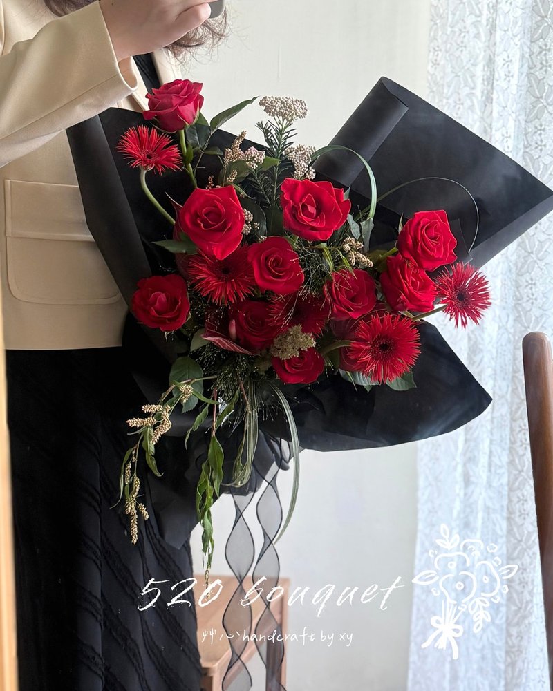 玫瑰花束 鮮花花束 告白花 畢業花 生日花束 拍攝花 登記花束 - 花藝/盆栽/植栽 - 植物．花 紅色
