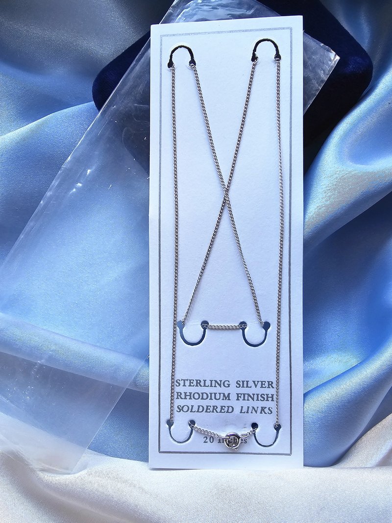 STERLING silver simple sterling silver necklace/20 vintage jewelry/American Western antique jewelry - สร้อยคอ - เงินแท้ 