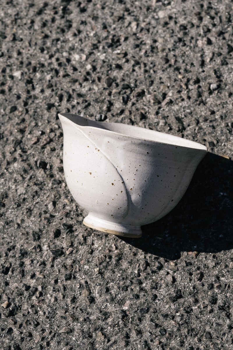 The Pedals Rice Bowl - Bowls - Pottery White