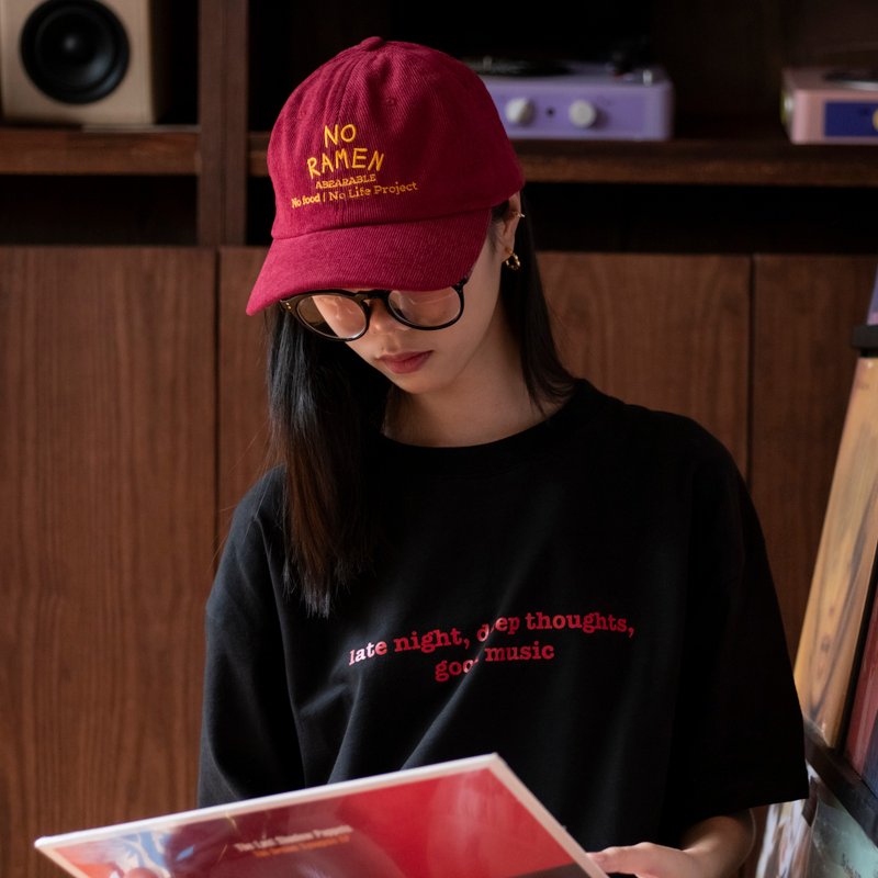 NO RAMEN NO LIFE, Cap - 帽子 - 其他材質 紅色