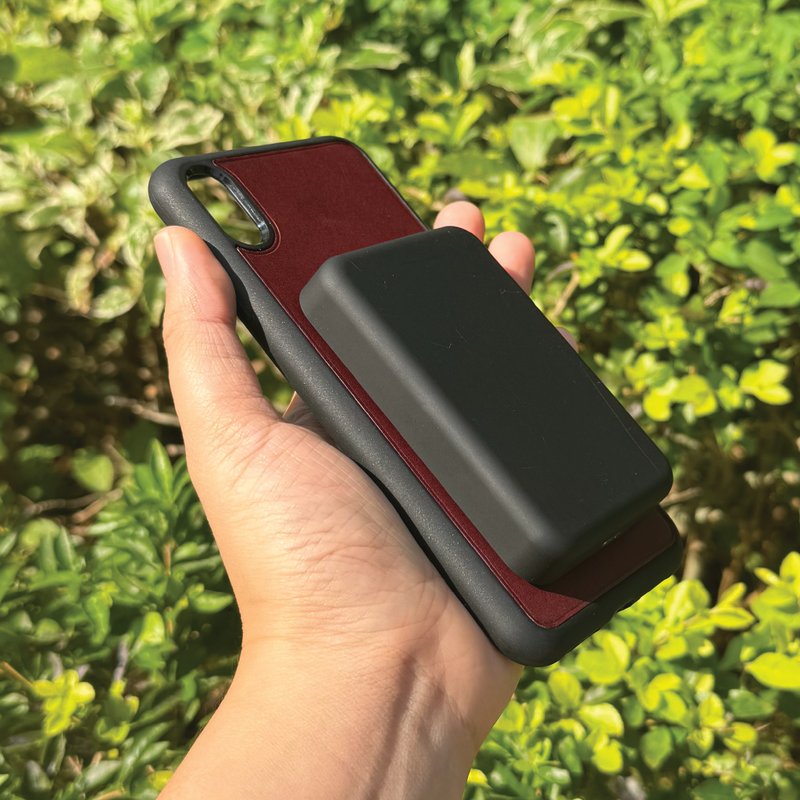 【iPhone磁吸咭位手機殼】植鞣牛皮系列/Magsafe卡套/磁吸力強 - 手機殼/手機套 - 真皮 多色
