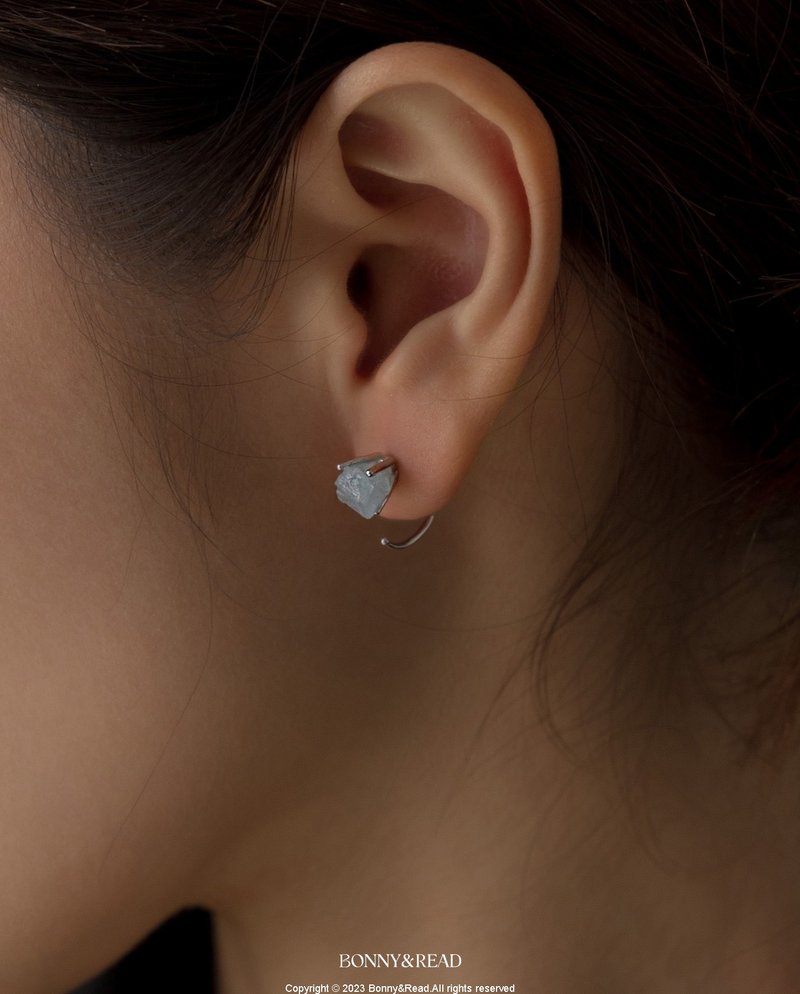 【BONNY&READ】Pure Beauty Earring - ต่างหู - เงิน สีม่วง