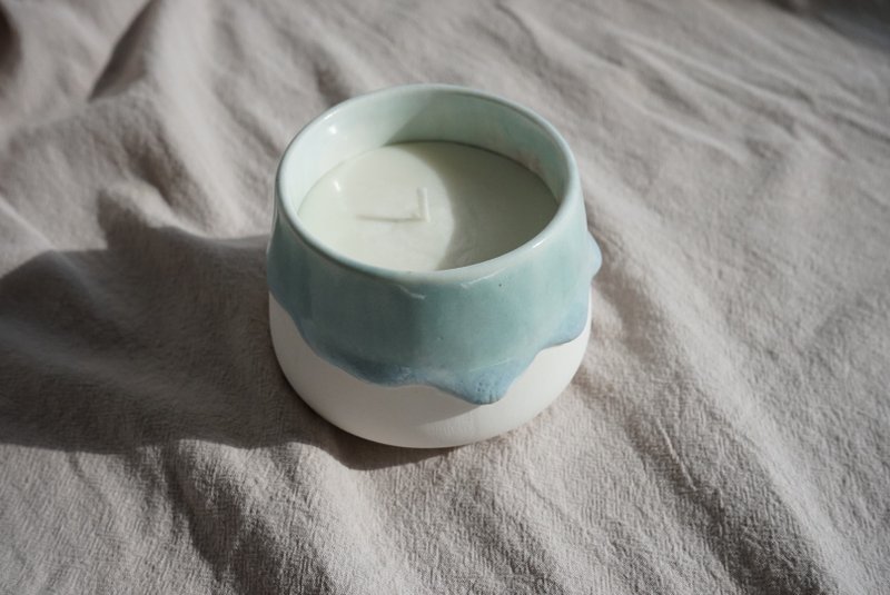 Ceramic scented candle - ต่างหู - เครื่องลายคราม สีน้ำเงิน