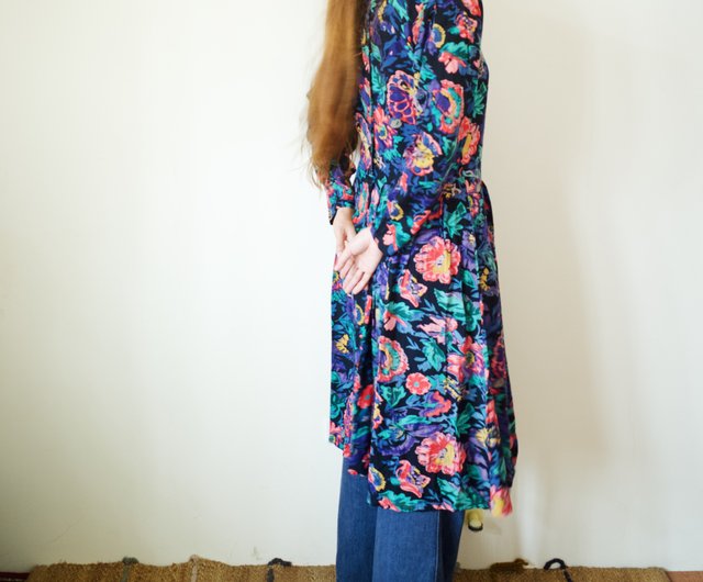 Vintage American Standard Flower Dress Made in India - Shop