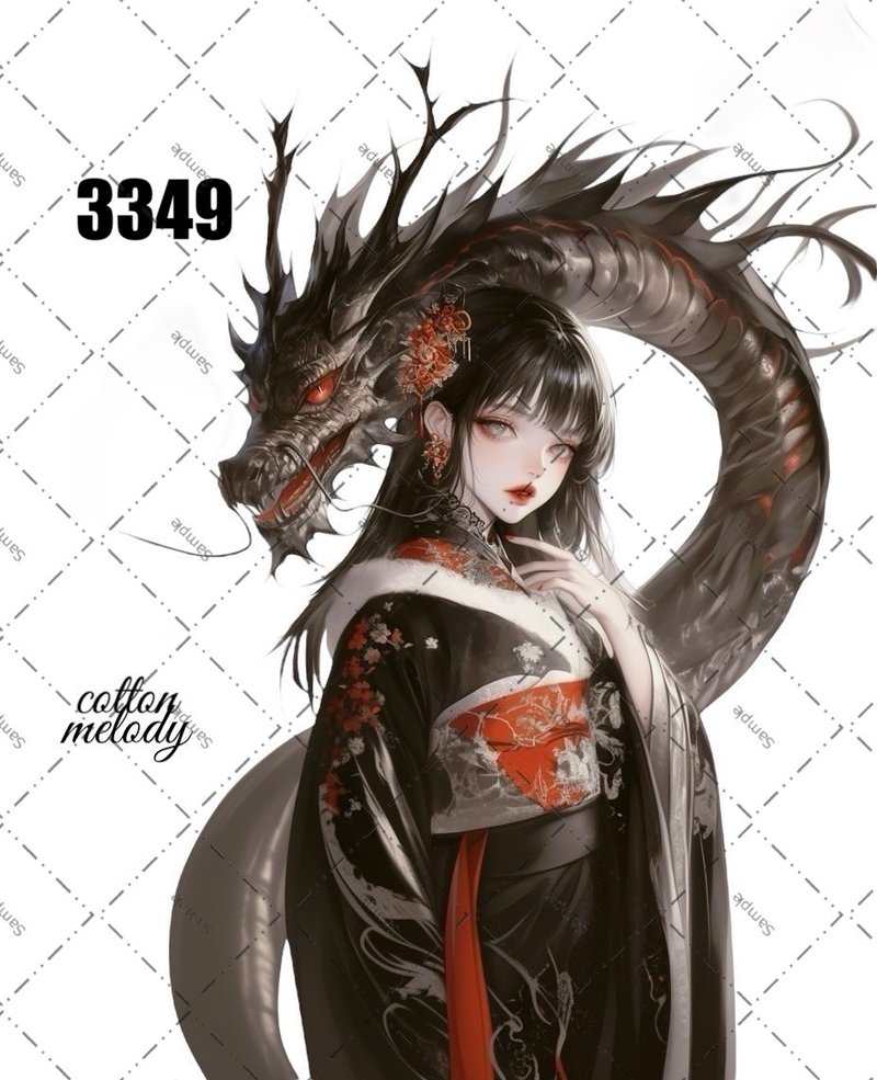 original sticker no.3349 人物ステッカー オリジナルステッカー オリジナル人物ステッカー 装飾ステッカー cotton melody - 貼紙 - 紙 