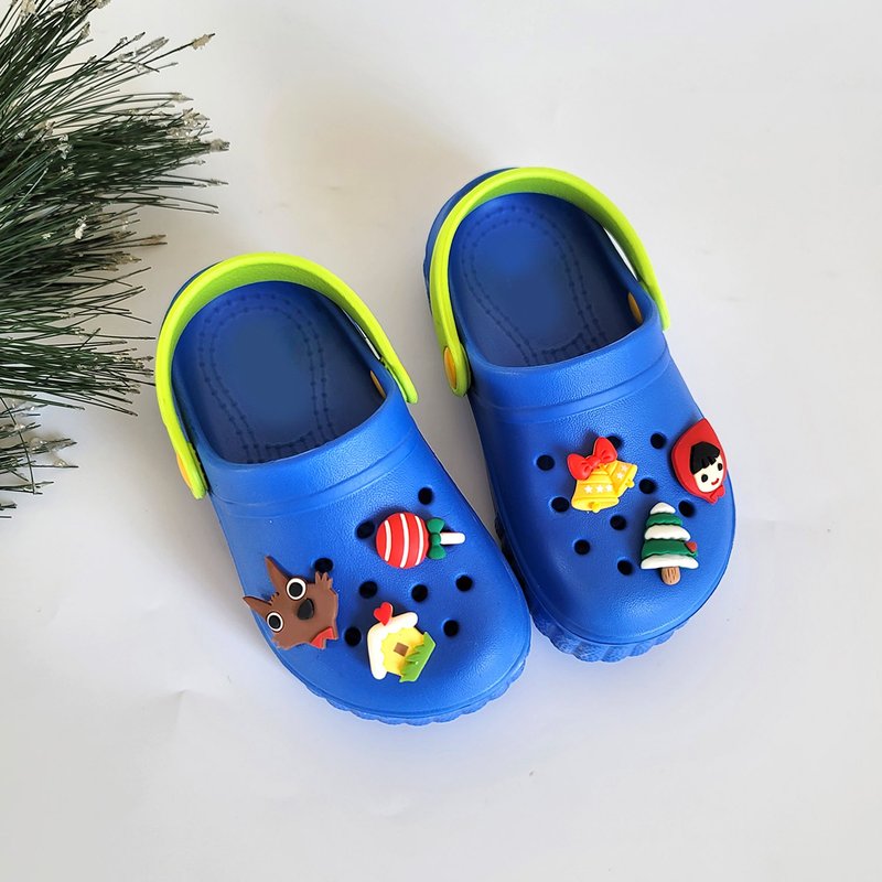 2 colors Little Red Riding Hood lightweight waterproof hole-in-the-wall sandals/busch shoes/children's shoes - blue/pink gift - รองเท้าเด็ก - วัสดุกันนำ้ สีน้ำเงิน