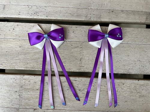 ribbons-mom 2pcs ribbon hair clip My little pony collection -Rarity-