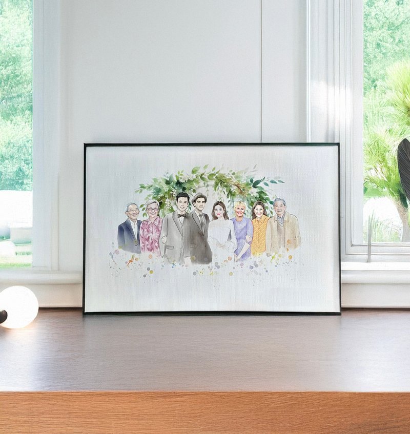 MYLOVEHK Custom portrait painting unique personalized wedding gift - ภาพวาดบุคคล - ไฟเบอร์อื่นๆ หลากหลายสี