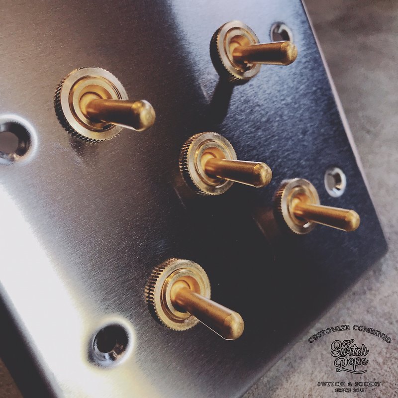 Retro Bronze Stainless Steel open switch 5 - อื่นๆ - สแตนเลส สีทอง