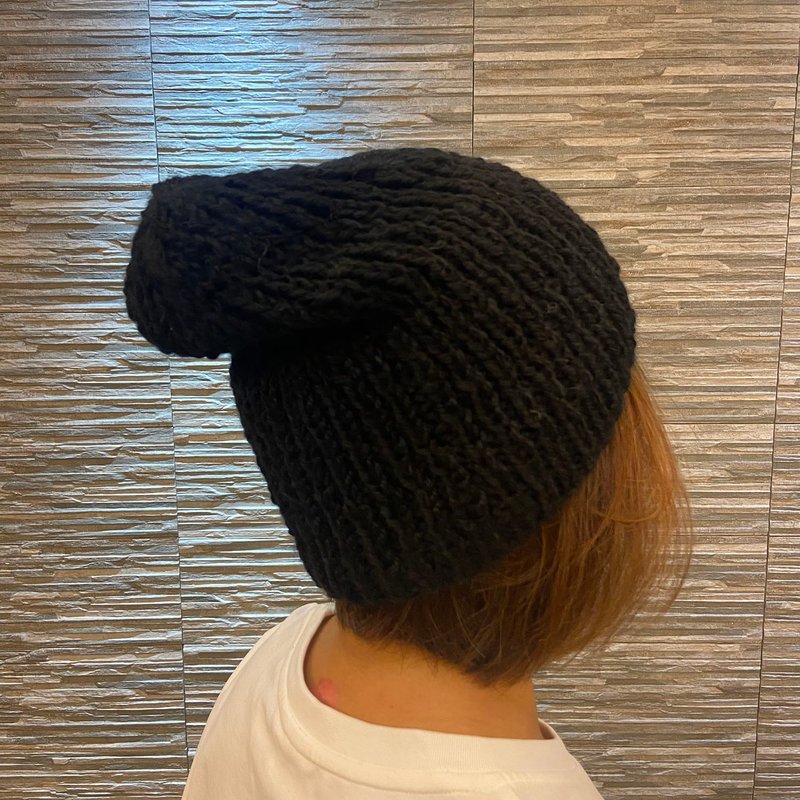 純手工手織毛帽 - 南美羊駝/羊毛帽 共有三色 - 帽子 - 羊毛 多色