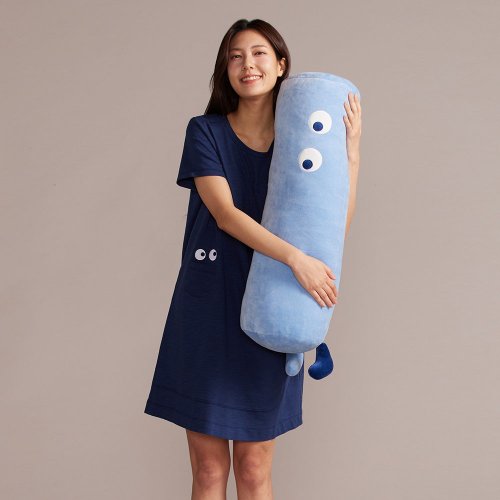 YVONNE COLLECTION以旺傢飾 睛睛圓筒長抱枕-海島藍