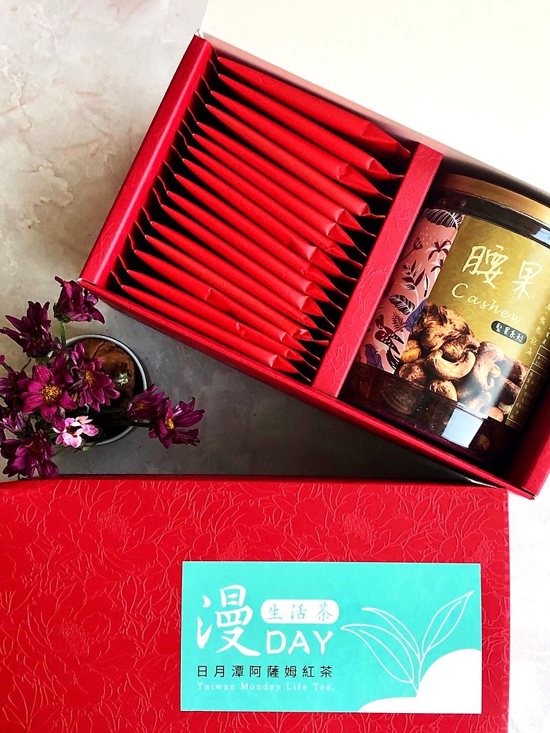 【母親節禮盒】漫Day生活茶 阿薩姆紅茶茶包+果乾禮盒 - 茶葉/茶包 - 其他材質 