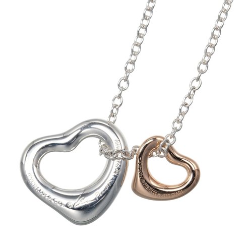 Tiffany & Co. ローズゴールド ハートネックレス　2点おまとめ品 ティファニー ハードウェア リンク ネックレス ダイヤモンド
